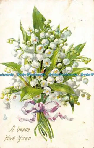 R162240 Grüße. Ein frohes neues Jahr. Blumen. Tuck. 1908