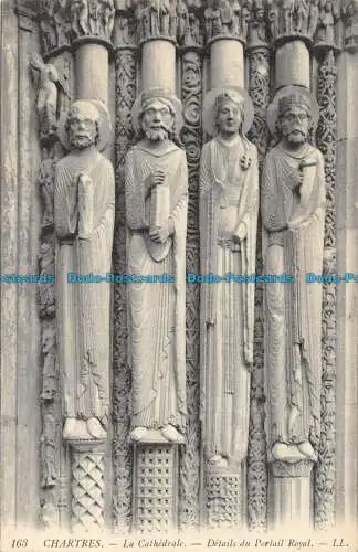 R162921 Chartres. Die Kathedrale. Details zum Royal Portal. LL. Nr. 163