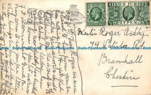 R162417 Alte Postkarte. Frau auf dem Stuhl. 1935