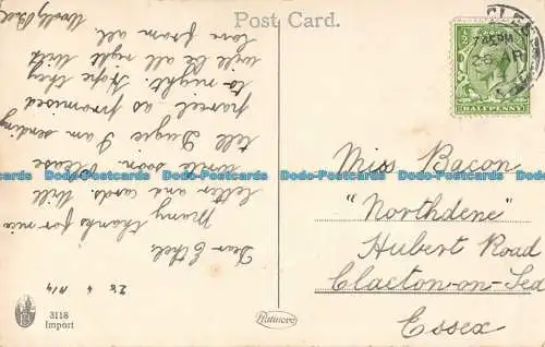 R163317 Alte Postkarte. Frau mit Mann. Import. 1914