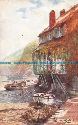 R162426 Am Strand Clovelly. Tuck. Öle. 1905