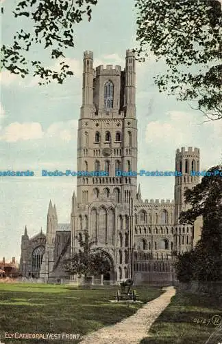 R163321 Ely-Kathedrale. Westfront. Valentinstag. 1909