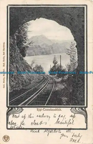 R162445 Rigi Tunnelausblick. 1904