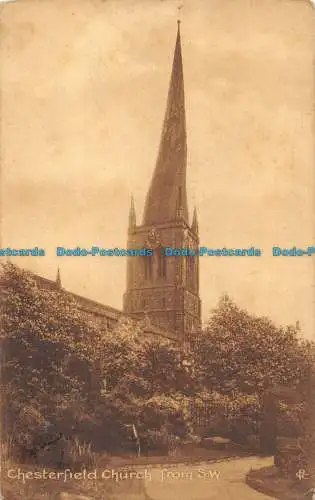 R163354 Chesterfield Kirche aus S.W. 1917