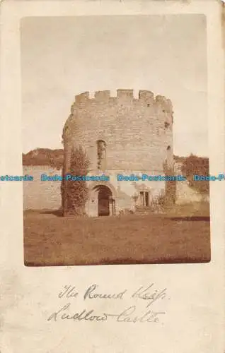 R163083 Der runde Keep. Ludlow Castle. 1904