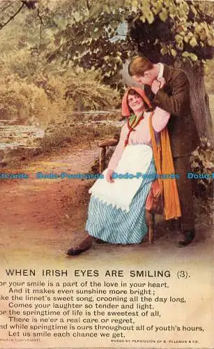 R162592 Wehen Irish Eyes lächeln. Bamforth