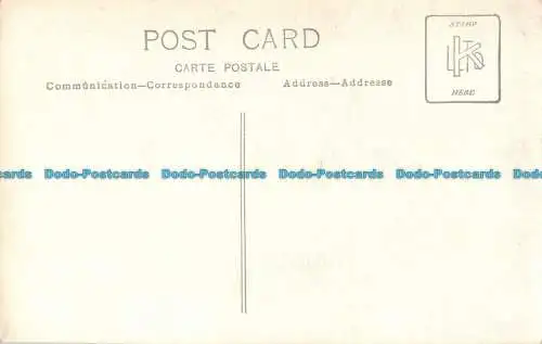 R163111 Alte Postkarte. Haus und Wasserfall