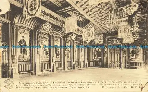 R648022 Brüssel. Rathaus. Die gotische Kammer. E. Desaix