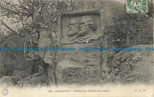 R648088 Barbizon. Medaillon Millet Rousseau. A. Siron. E.L.D