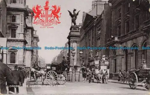 R648317 London. Der Griffin. Fleet Street. Tuck. Silber. London Serie. IV.