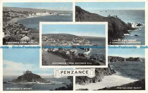 R649415 Penzance. t. Michael Mount. E.T.W. Dennis. 1958. Multi View