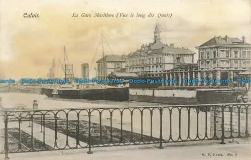 R648856 Calais. Der Bahnhof Maritime. Blick entlang der Kais. V.P.Nr. 8