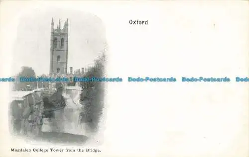 R649488 Oxford. Magdalena College Tower von der Brücke