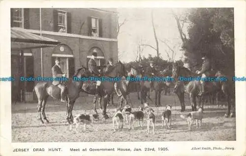 R648948 Trikot. Drag Hunt. Treffen Sie sich im Government House. Albert Smith. 1905