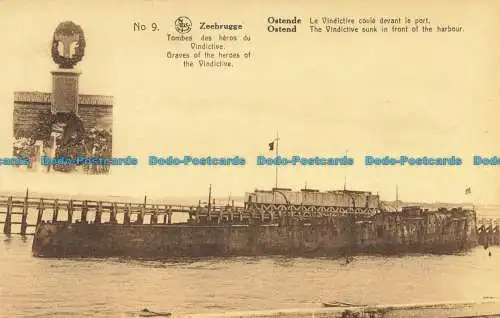 R648956 Zeebrügge. Ostende. Der Rächer sank vor dem Hafen. Ern. In der