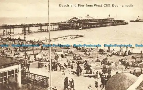 R648506 Bournemouth. Strand und Pier von West Cliff