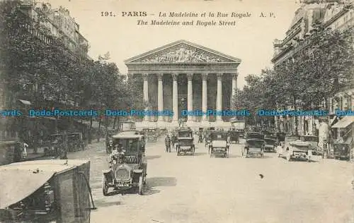 R649000 Paris. Die Madeleine und Royale Street. A. Papeghin