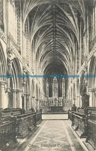 R649623 Lichfield Cathedral. Chor. Valentine-Serie. 1907