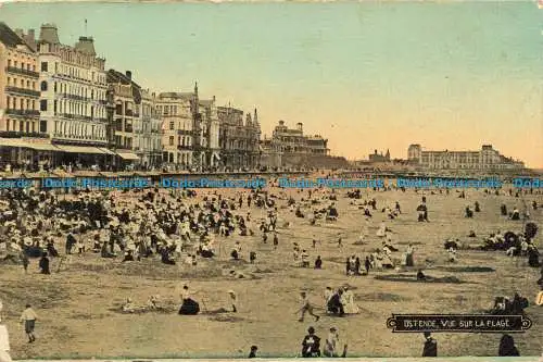 R650329 Ostende. Blick auf den Strand. Postkarte