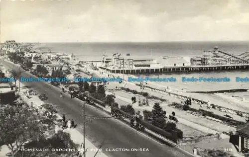 R649054 Clacton auf See. Promenadengärten und Pier. 1959