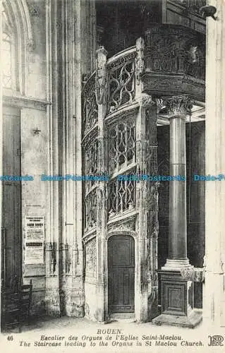 R649720 Rouen. Die Treppe zu den Orgeln in der Kirche St. Maclou. ND. Pho