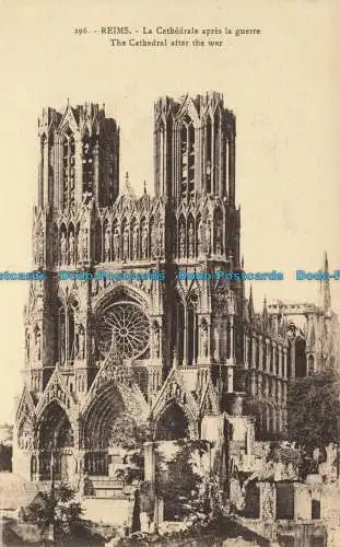 R649726 Reims. Die Kathedrale nach dem Krieg. Baudet