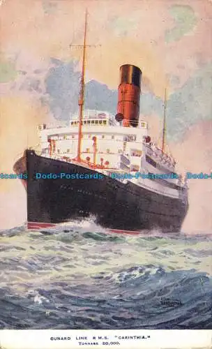 R650518 Cunard Line R.M.S. Kärnten. Postkarte