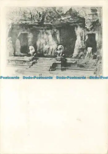 R650537 Elephanta. Löwenhöhle. Postkarte