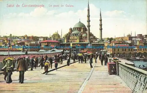 R651212 Gruß aus Konstantinopel. Die Galata-Brücke