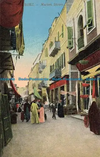 R650641 Suez. Market Street. Kairo Postcard Trust. Serie 652