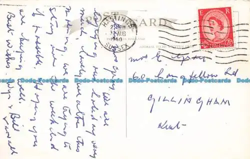 R651282 Hastings. Blick nach Westen. Postkarte. 1960