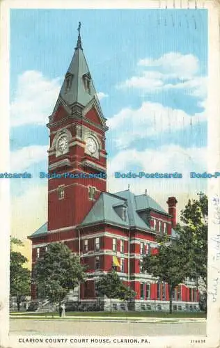 R649973 Pa. Clarion County Court House. Clarion. Drogerie Campbell. C.T. Amer