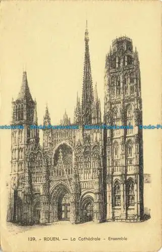 R649995 Rouen. Die Kathedrale. Zusammen. Der Storch