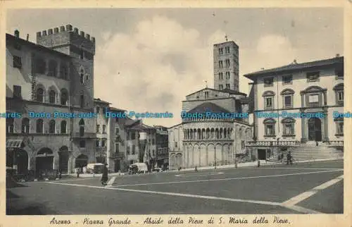 R649400 Arezzo. Piazza Grande. Apsis Della Pieve di S. Maria Della Pieve. Stab.