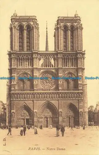 R650713 Paris. Notre Dame. L.D. Postkarte