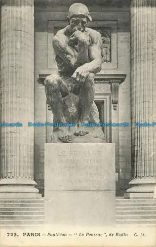 R650007 Paris. Pantheon. Der Denker. von Rodin. C.M. 1913