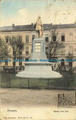 R650028 Antwerpen. Van Dyk Statue. Nels. Serie 25. Nein. 170. 1904