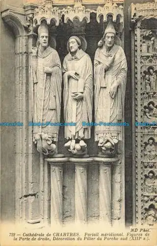 R650033 Kathedrale von Chartres. Südtor. Figuren der rechten Tür