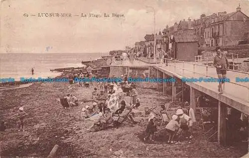 R651358 Luc sur Mer. Der Strand. La Digue. Levy und Neurdein Reunis. 1931