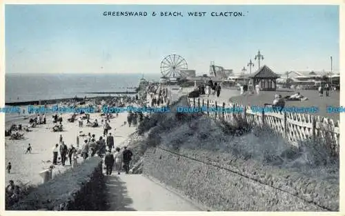 R651368 West Clacton. Greensward und Beach. Moore und Laughton