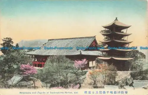 R651383 Aki. Senjokaku und Pagode im Itsukushima-Schrein