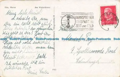 R650097 am Wetterkreuz. Riss. Meran. J. Unterwurzacher