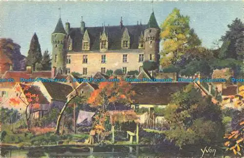 R651427 La Douce Frankreich. Schlösser der Loire. Uhrenschloss. Yvon