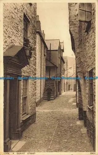 R650815 Looe. Eine malerische Straße. Photochrom