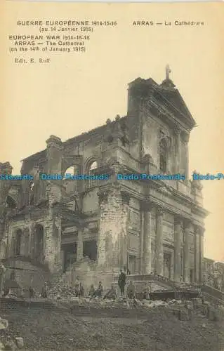 R650129 Europäischer Krieg 1914. Arras. Die Kathedrale. am 14. Januar 1916. E