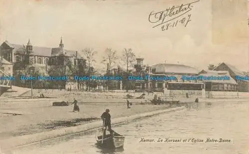 R652128 Namur. Der Kursaal und die Kirche Notre Dame. Namurische Galerien