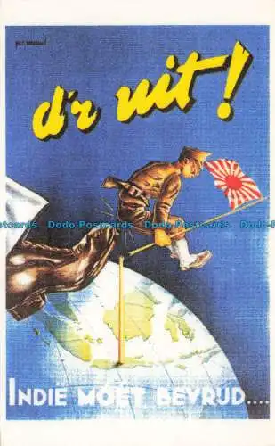 R650171 Propagandaplakate. Niederländisch-Indien 1945. Verschwinden Sie von hier. Indonesien