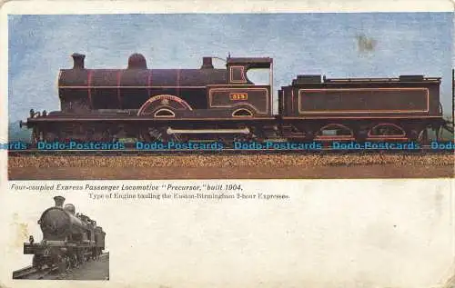 R651498 Vorläufer der viergekoppelten Express-Personenlok. Gebaut 1904. McCorqu