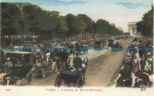 R651503 Paris. Die Avenue du Bois de Boulogne. ND. Foto