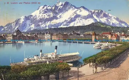 R652167 Luzern und Pilatus. Photoglob. 1924